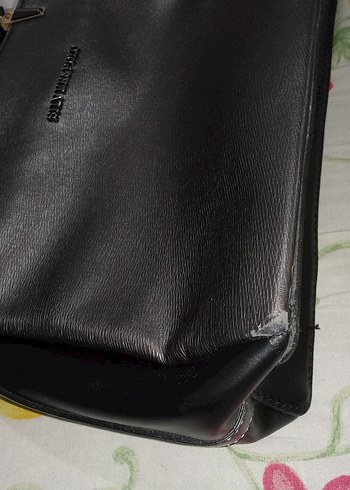 Gri Deri Kadın Çanta Fermuarlı - Görsel 6