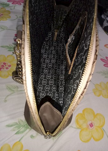 Michael Kors Kahverengi Yılan Derisi Desenli Deri Çanta - Görsel 4