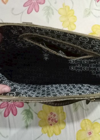 Michael Kors Kahverengi Yılan Derisi Desenli Deri Çanta - Görsel 2