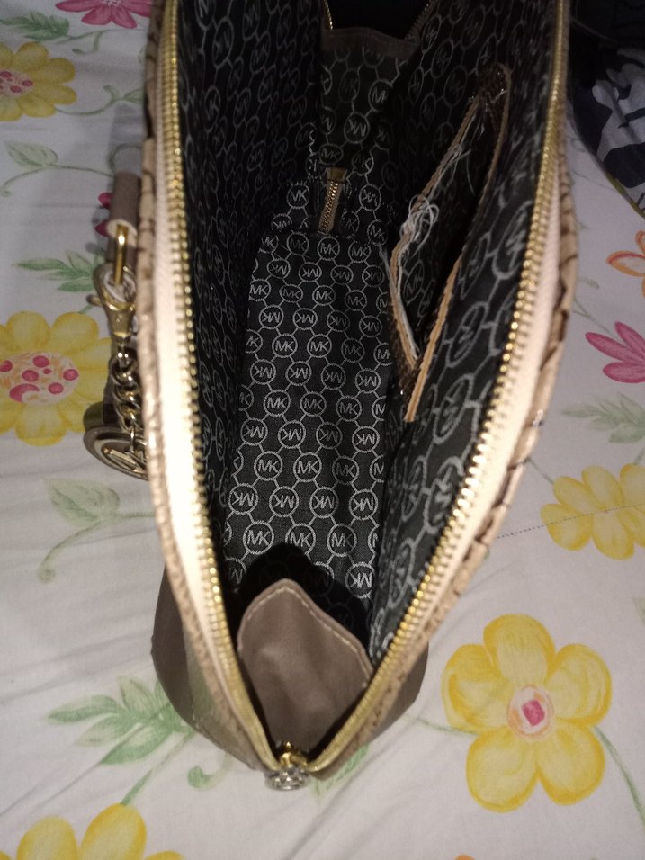 Michael Kors Kahverengi Yılan Derisi Desenli Deri Çanta - Görsel 4