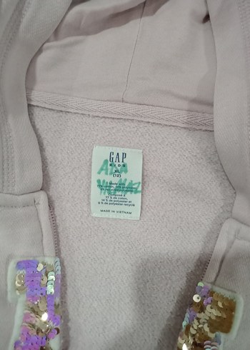 Kız Çocuk Pembe Kapüşonlu Fermuarlı Sweatshirt kids xs orijinal - Görsel 3