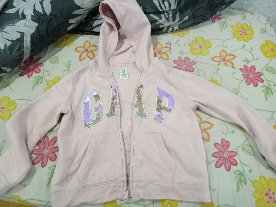 Kız Çocuk Pembe Kapüşonlu Fermuarlı Sweatshirt kids xs orijinal - Görsel 2