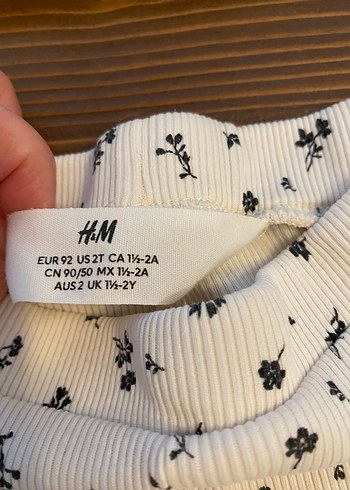 H&M H&M Kız Beyaz Çiçek Desenli Kısa Kollu Takım