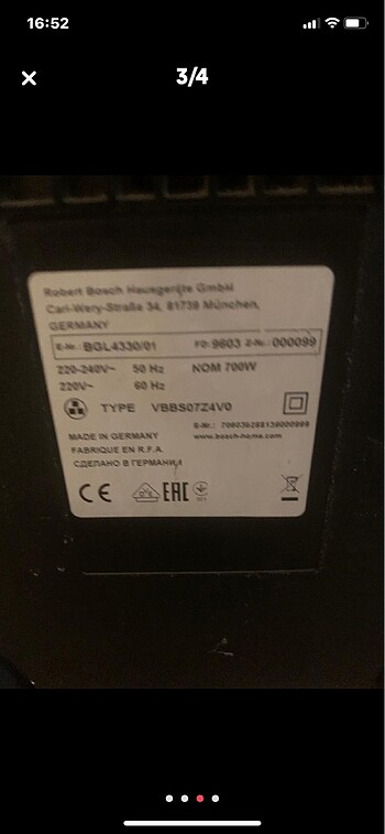Beden Renk Bosch elektrikli süpürge