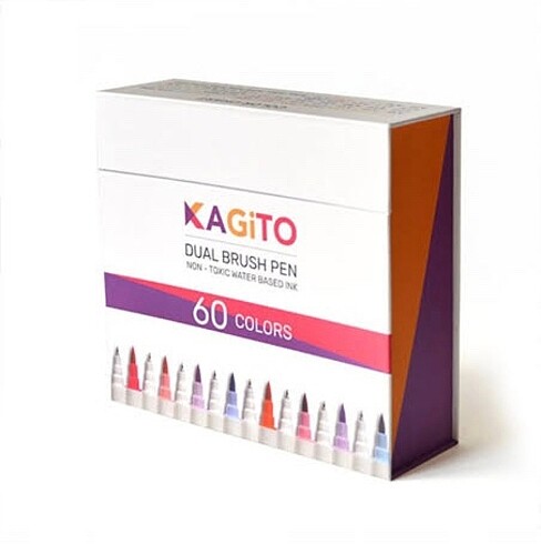 Kagito 60lı çift yönlü brush pen