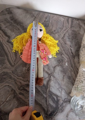 Renkli Örgü Bebek Sarı Saçlı - Görsel 5