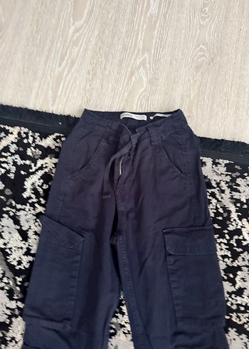 Lacivert Bol Kesim Midi Kot Pantolon - Görsel 3