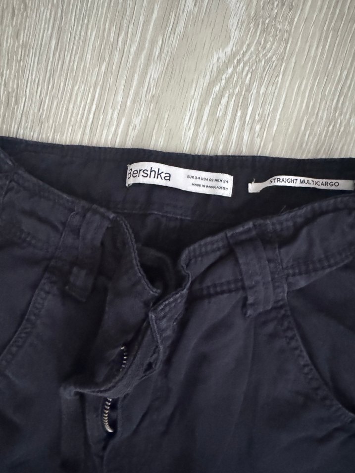 Lacivert Bol Kesim Midi Kot Pantolon - Görsel 2