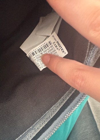 Zara Mavi Denim Zincir Detaylı Kadın Çanta