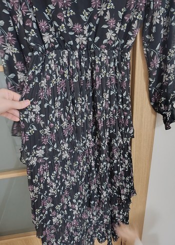 Kadın Uzun Pilili Bohem Elbise - Görsel 2