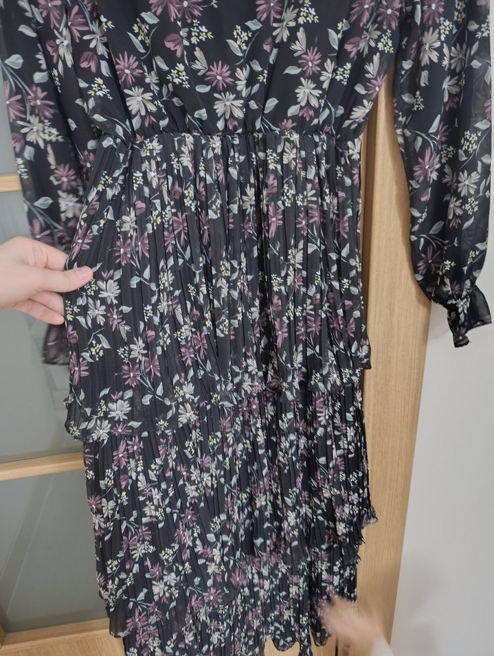 Kadın Uzun Pilili Bohem Elbise - Görsel 2