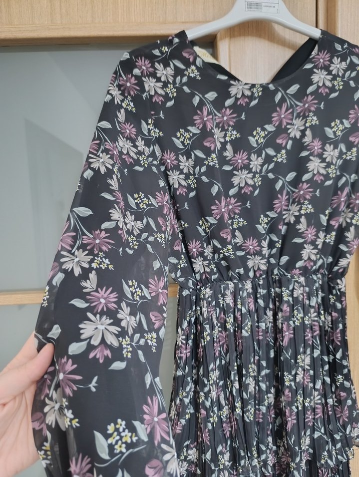 Kadın Uzun Pilili Bohem Elbise - Görsel 3