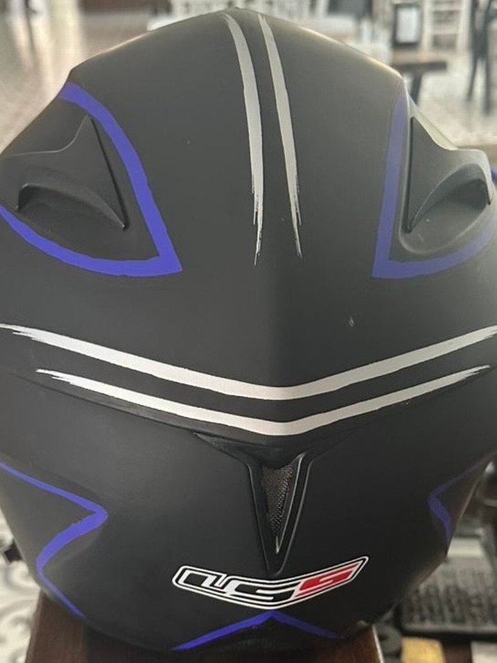 Koyu Mavi LS2 Biker Kask - Görsel 4