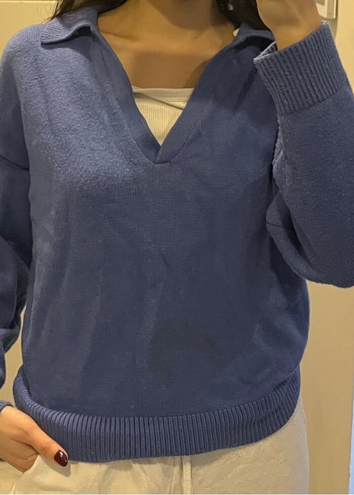 Zara mavi kazak - Görsel 2