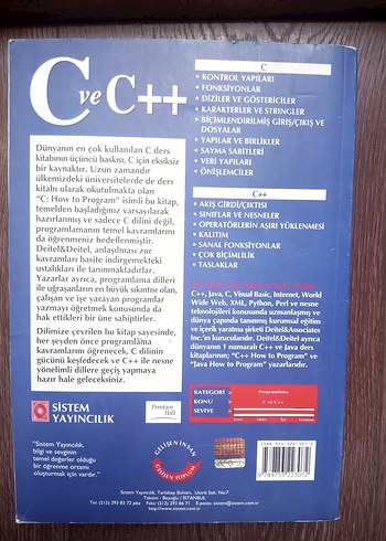 C ve C++ Programlama Kitabı Deitel & Deitel