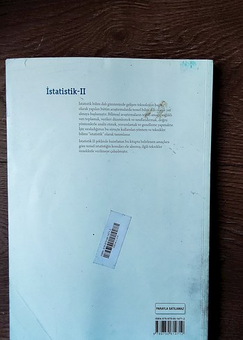 İstatistik-II Ders Kitabı - Görsel 2