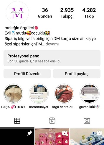 Instagram sayfam