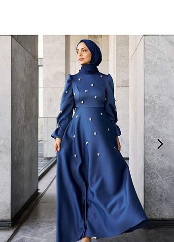 Taşlı Mat Saten Abiye