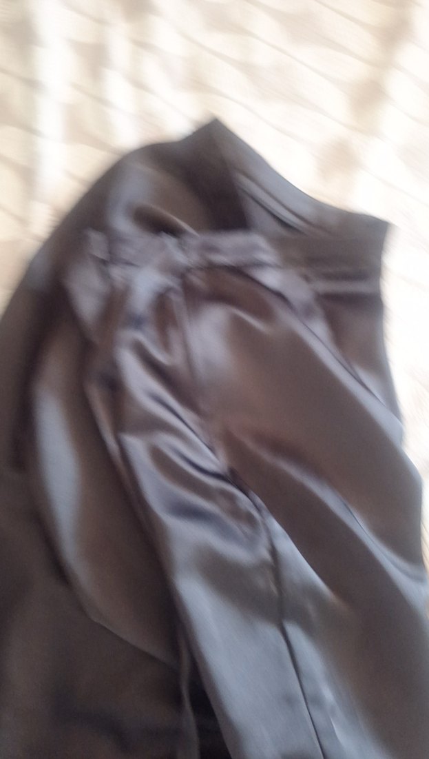 Siyah Midi Saten Salaş Etek - Görsel 2