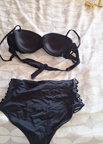 Penti Siyah Strappy Mini Goth Bikini