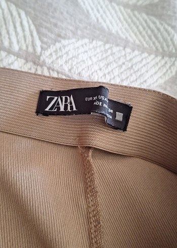 Bej Midi Keten Kadın Pantolon - Görsel 3