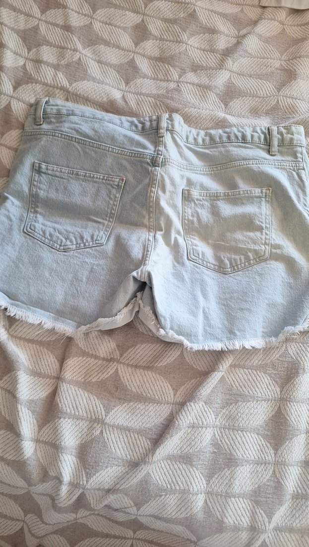 Gevşek Kesim Mini Kot Şort - Görsel 3