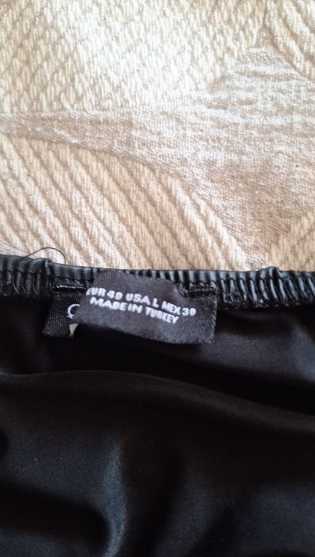 Kadın Siyah Deri Pilili Mini Bustiyer - Görsel 2