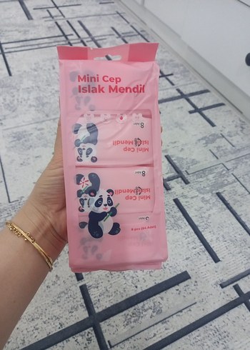 Mini Cep Islak Mendil Paketi - Pembe - Görsel 4