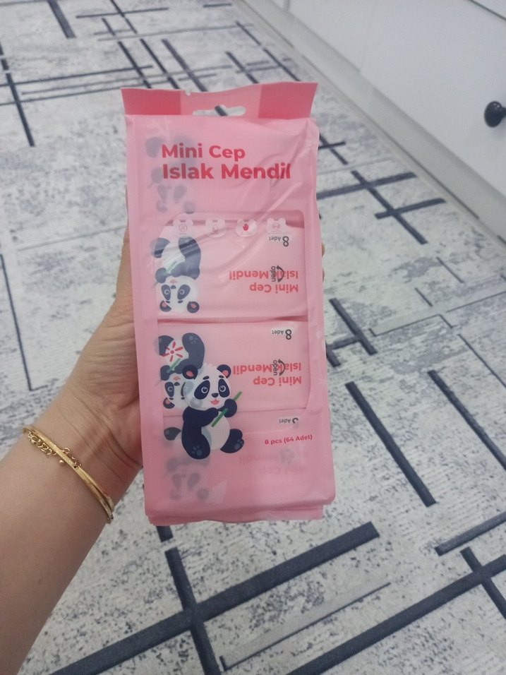 Mini Cep Islak Mendil Paketi - Pembe - Görsel 4