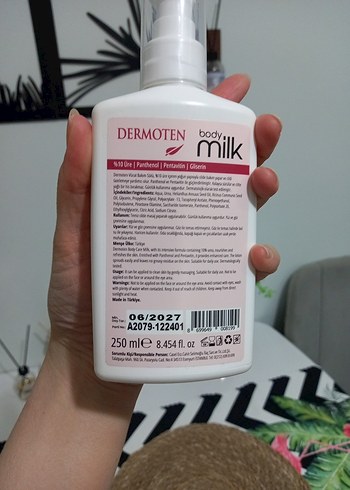  Beden Renk Dermoten Vücut Sütü 10% Üre İçerikli 250 ml