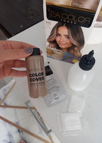 EA Color Toner Saç Boyası Seti 9.1 Açık Küllü - Görsel 5