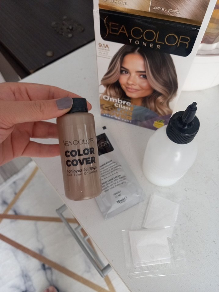 EA Color Toner Saç Boyası Seti 9.1 Açık Küllü - Görsel 5