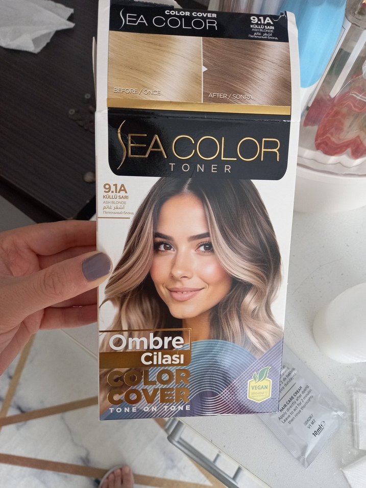 EA Color Toner Saç Boyası Seti 9.1 Açık Küllü - Görsel 2