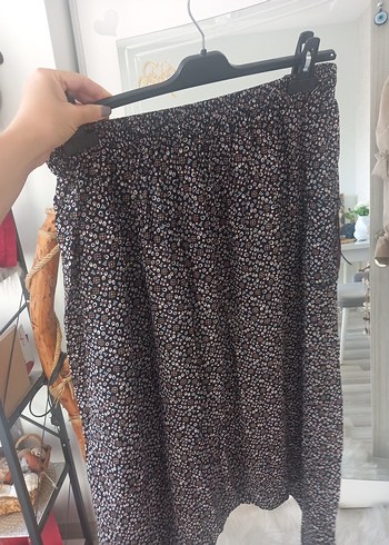 Düğmeli Bohem Midi Hamile Eteği - Görsel 8