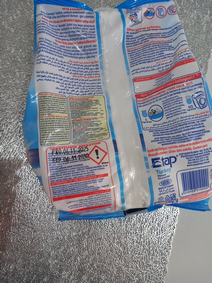 Yetiş Çamaşır Sodası Mavi Toz - Görsel 5