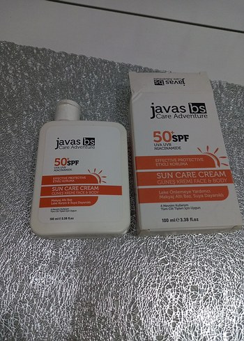 Javas BS Güneş Koruyucu Krem SPF 50 - Görsel 2