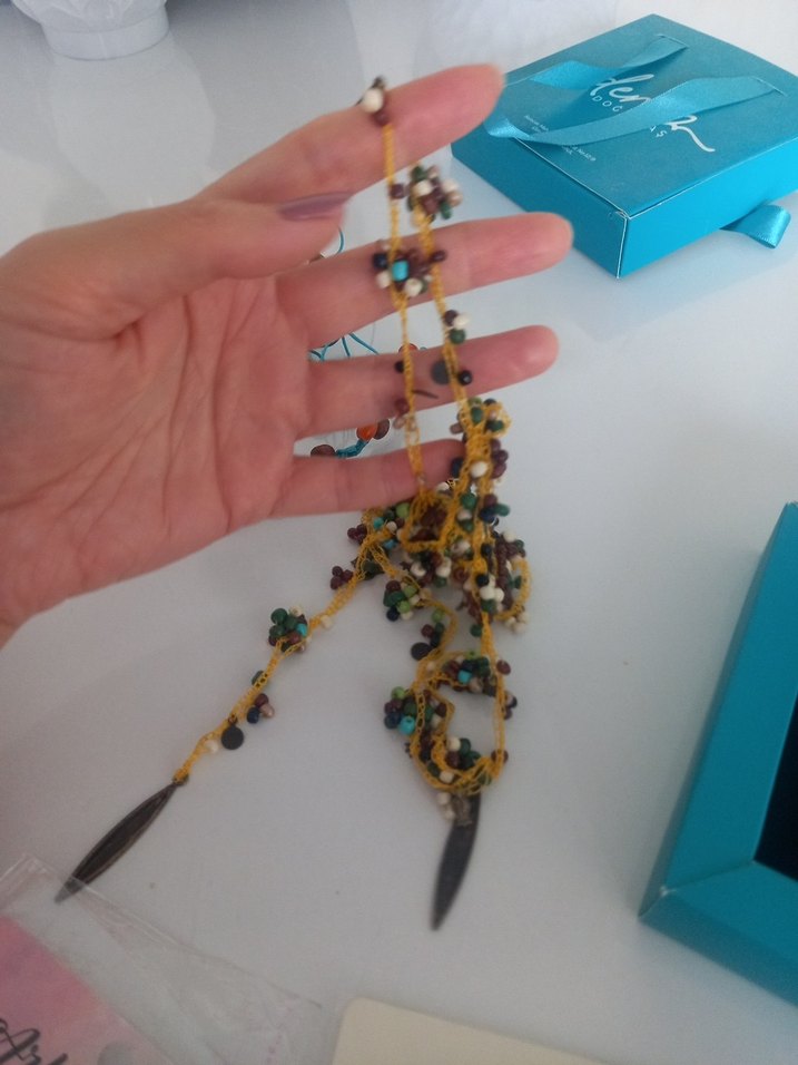 Bohem Etnik Boncuklu Çocuk Takısı Turkuaz - Görsel 5