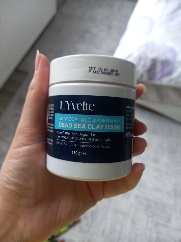 L'Yvette Charcoal & Collagen Ölü Deniz Kil Maskesi 150g - Görsel 4