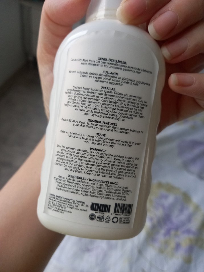 Javasbs Aloe Vera Nemlendirici Jel 200 ml - Görsel 4