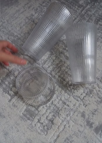 Gri Renkli Çizgili 2'li Bardak Seti - Görsel 4