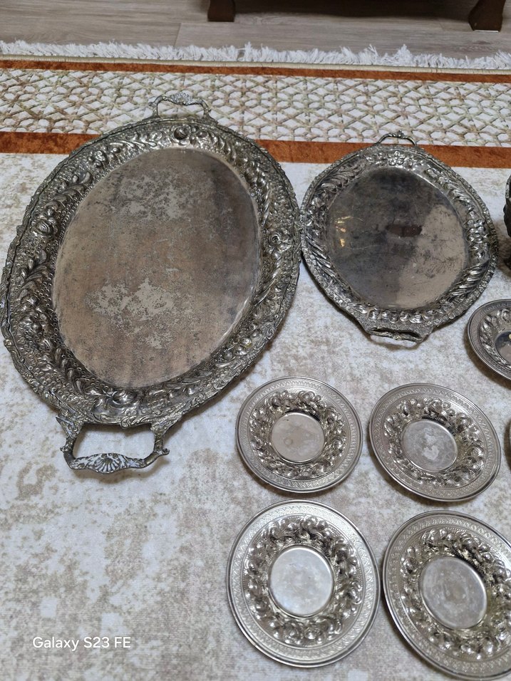 gümüş çay seti - Görsel 2