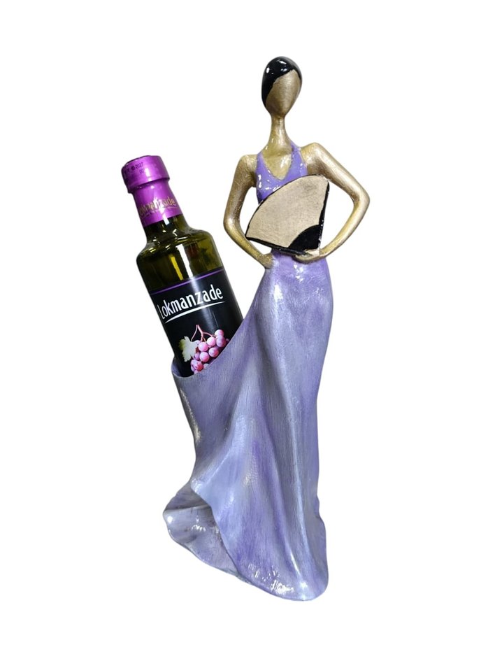 Parlak Kahverengi Kadın  şarapçı kız Figürü - Görsel 2