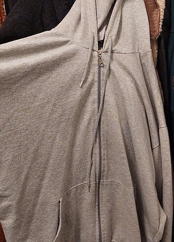 oversize gri ve siyah hirka