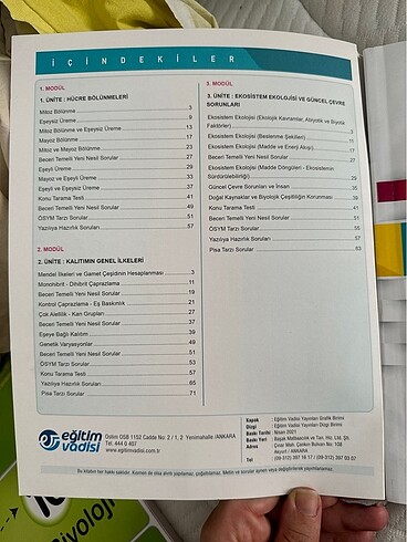  Eğitim vadisi 10. Sınıf test