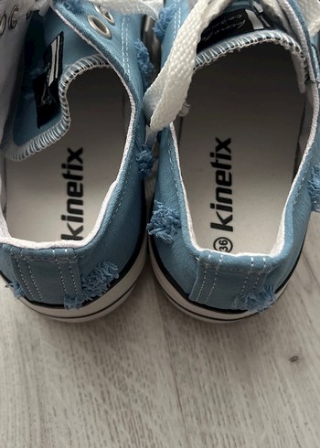 Kadın Mavi Denim Bağcıklı Spor Ayakkabı - Görsel 2