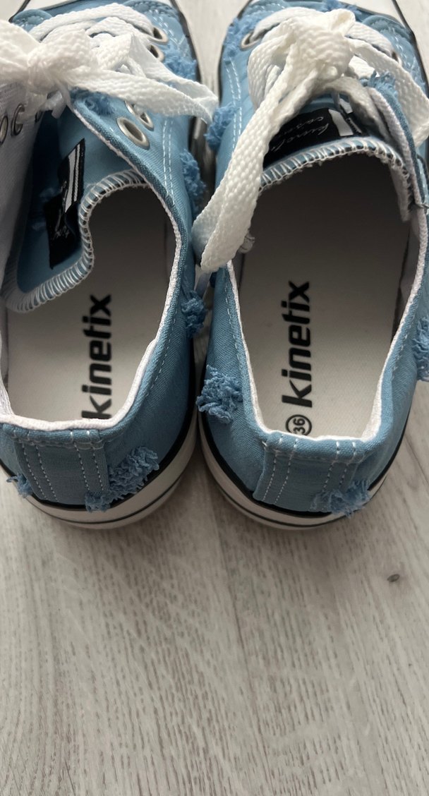 Kadın Mavi Denim Bağcıklı Spor Ayakkabı - Görsel 2