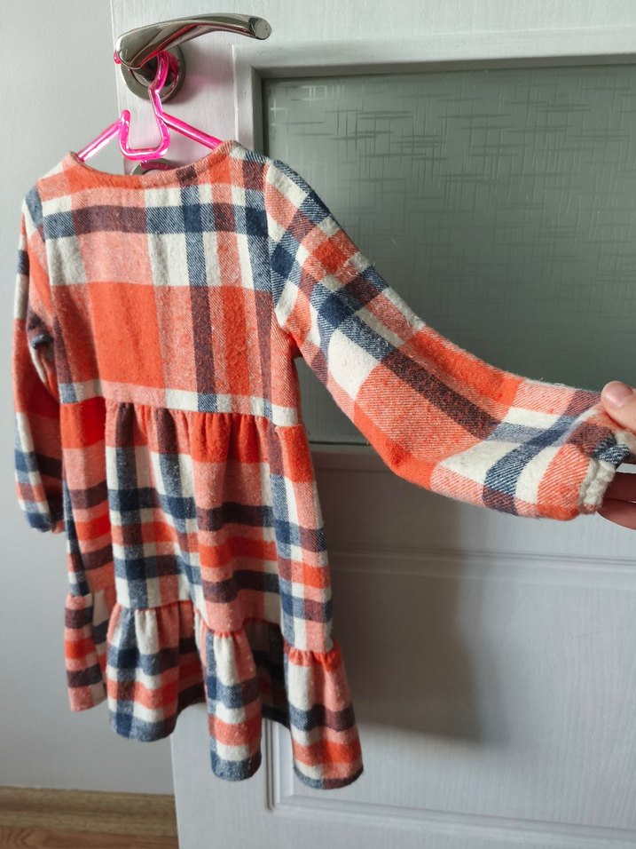 DeFacto Renkli Ekose Desenli Kız Elbisesi - Görsel 3