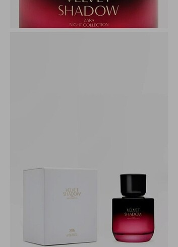 Orijinal Zara Velvet Shadow Parfüm 