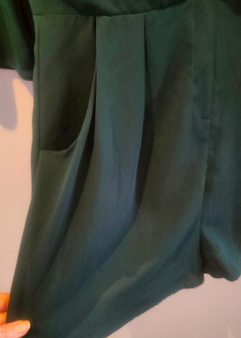 Bershka bershka Yeşil Mini şık Kumaş Tulum