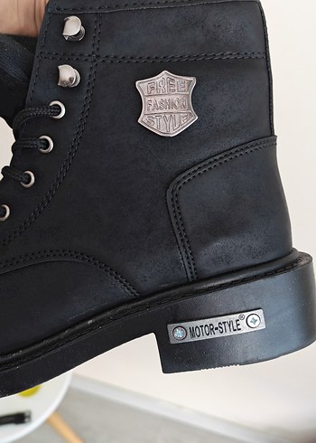 Unisex Siyah Bağcıklı fermuarlı ortapedik bot - Görsel 4